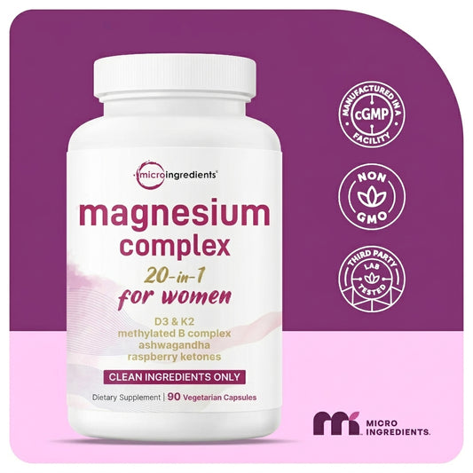 Magnesium for women™ 20-en-1 | Sueño, Energía y Dolores Resueltos