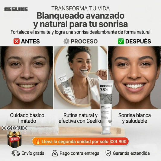 Crema Dental Blanqueadora CEELIKE™ – Fórmula Original 7.5% nHAP