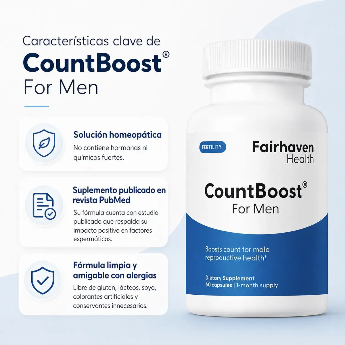 CountBoost For Men™ | Ayuda tu producción y calidad de esperma para cumplir el anhelo de ser padre