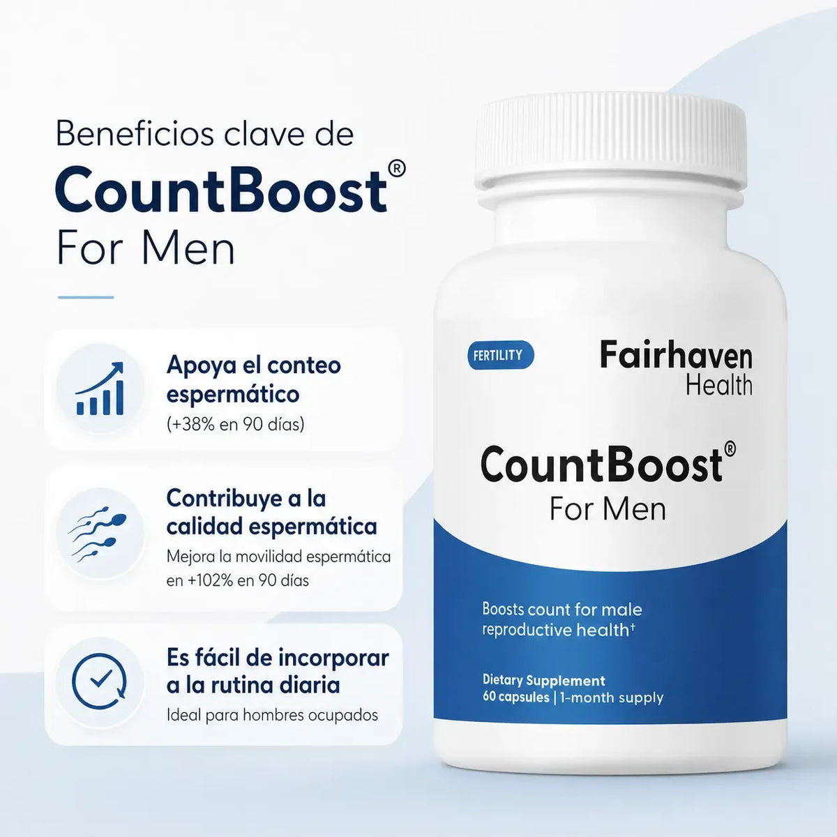 CountBoost For Men™ | Ayuda tu producción y calidad de esperma para cumplir el anhelo de ser padre
